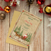 Invitation Classique Noël Nostalgique Vintage 