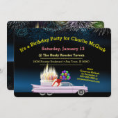 Invitation classique personnalisée pour la fête d' (Devant / Derrière)