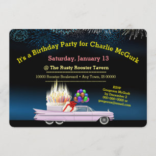 Invitation classique personnalisée pour la fête d'