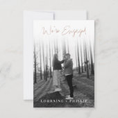 Invitation Classique Photo complète Nous sommes fiancés Dégra (Devant)