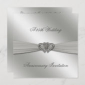 Invitation classique pour les 25 ans de mariage No (Devant / Derrière)