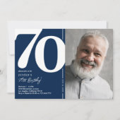 Invitation classique pour les 70 ans avec photo et (Devant)