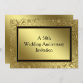 Invitation classique pour noces d'or de 5x7 (Devant / Derrière)