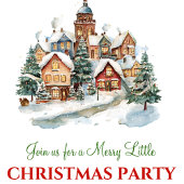 Invitation classique pour un dîner de Noël en vill