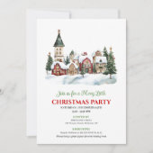 Invitation classique pour un dîner de Noël en vill (Devant)