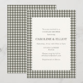 Invitation classique pour une douche de couple à c (Devant / Derrière)