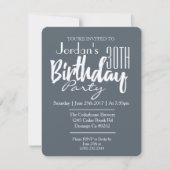 Invitation classique pour une fête d'anniversaire (Devant)