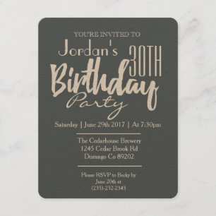 Invitation classique pour une fête d'anniversaire 
