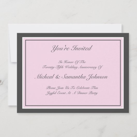 Invitation Classique pour une Fête d'Anniversaire (Devant)