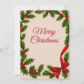 Invitation classique pour une fête de Noël (Dos)
