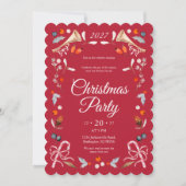 Invitation classique pour une fête de Noël (Devant)