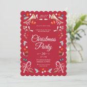 Invitation classique pour une fête de Noël (Debout devant)