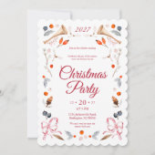 Invitation classique pour une fête de Noël (Devant)