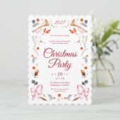 Invitation classique pour une fête de Noël (Debout devant)