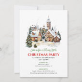 Invitation classique pour une fête de Noël (Devant)