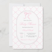 Invitation Classique Preppy Charm Baby shower fille (Devant)