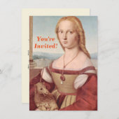 Invitation Classique Raphael Lady et Unicorn (Devant / Derrière)