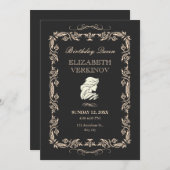 Invitation Classique reine vintage ornée (Devant / Derrière)