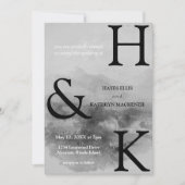 Invitation Classique Romantique Vieux argent Mariage esthétiq (Devant)