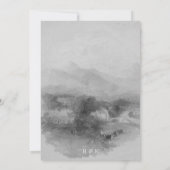 Invitation Classique Romantique Vieux argent Mariage esthétiq (Dos)