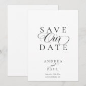 Invitation Classique Save the Date (Devant / Derrière)