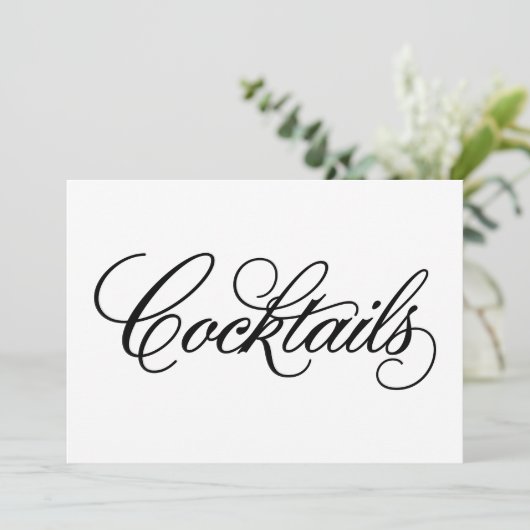 Invitation Classique | Signal Mariage Cocktails (Debout devant)
