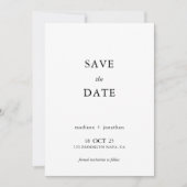 Invitation Classique Simple 1 photo mariage Enregistrer la da (Devant)
