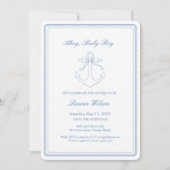 Invitation Classique Simple Ohé Garçon Élégant Shower (Devant)