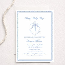 Classique Simple Ohé Garçon Élégant Shower