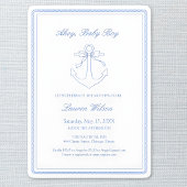 Invitation Classique Simple Ohé Garçon Élégant Shower