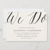 Invitation Classique Simple Script Nous faisons Mariage Moder (Devant)
