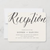 Invitation Classique Simple Script Réception de mariage moder (Devant)