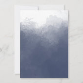 Invitation Classique Smokey Marine Photo Bleue Enregistrer La (Dos)