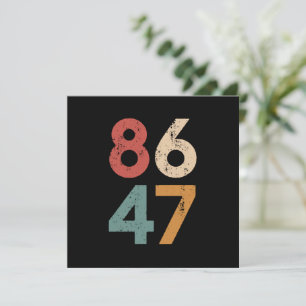 Invitation Classique Style Vintage Années 80 86 47 Anti Trump