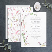 Invitation Classique tendance Fleur sauvage élégant Floral Ma