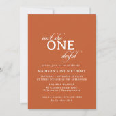 Invitation classique terracotta calligraphiée pour (Devant)
