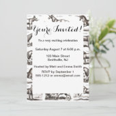 Invitation Classique Unicorne Antique Mythique Magie Créature (Debout devant)