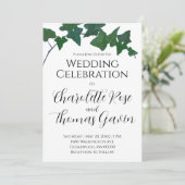 Invitation Classique Vert Anglais Ivy Mariage (Debout devant)