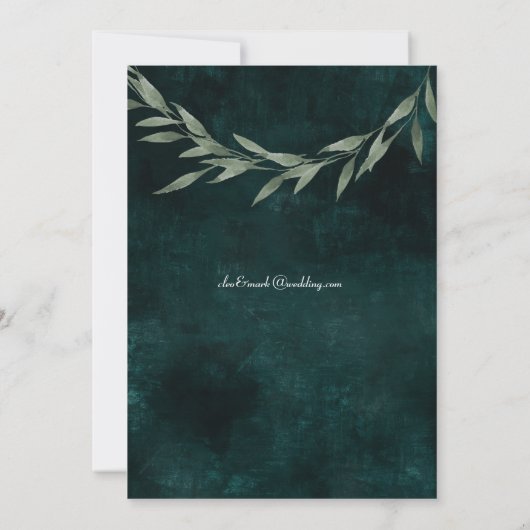 INVITATION - CLASSIQUE "VERT RUSTIQUE" (Dos)