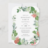 Invitation Classique Wreath Holiday Party (Devant)