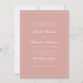 Invitation Classiques détails de mariage à l'écriture script (Devant)