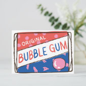 Invitation Classroom Valentine; Fun as a Pack of Bubble Gum (Debout devant)