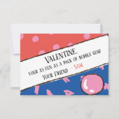Invitation Classroom Valentine; Fun as a Pack of Bubble Gum (Dos)