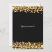 Invitation Classy 18th Birthday Party Sparkles Gold (Dos)