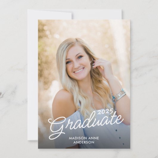 Invitation Classy 2023 Graduation photo verticale (Devant)