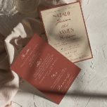 Invitation Classy Auburn Copper Old Money All In One Wedding<br><div class="desc">This wedding invitation is perfect for your wedding if you are looking for an elegant unique and easy editable invitation .An elegant unique luxurious auburn and copper double sided wedding template invitation. as you see it features a copper old money background. And classy Parisian font in auburn old money bright...</div>