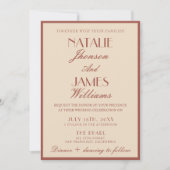 Invitation Classy Auburn Copper Old Money Luxury Wedding (Devant)