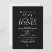 Invitation Classy Black Happily Ever After Dinner Wedding (Devant)