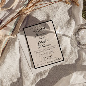 Invitation Classy Black White Old Money All In One Wedding