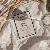 Invitation Classy Black White Old Money Luxury Fancy Wedding